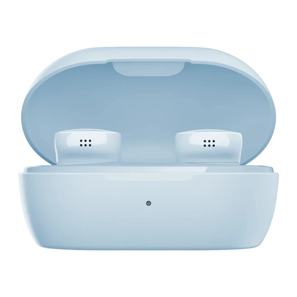 Écouteurs Bose QuietComfort Earbuds Réduction de Bruit TWS Bluetooth 5.3 Bleu Glacier Glace, vue avant: boîtier ouvert