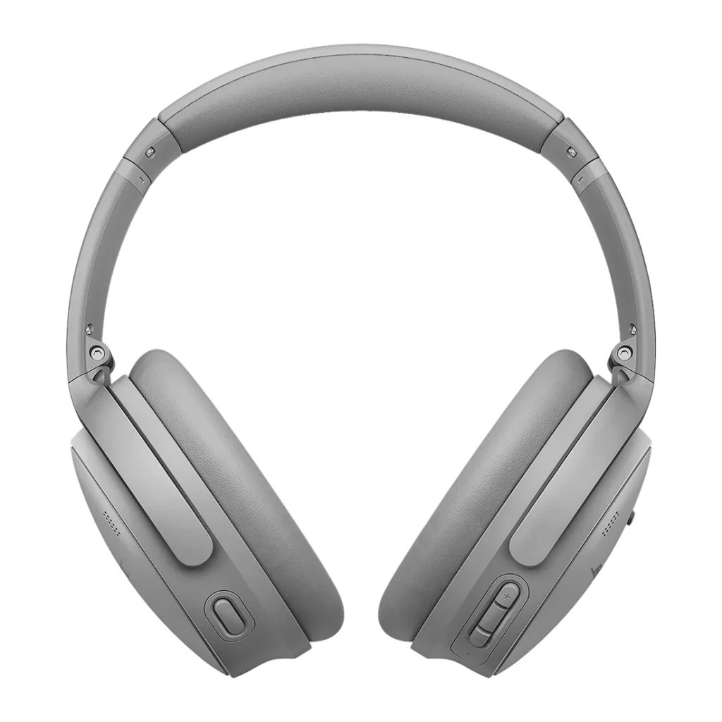 Casque Bose QuietComfort Headphones Réduction de Bruit Circum-auriculaire Bluetooth Gris, vue avant: coussinets et boutons