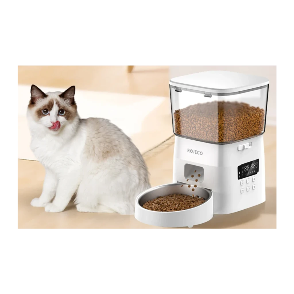 Rojeco 2L Automatic Cat Feeder Button Version - détail