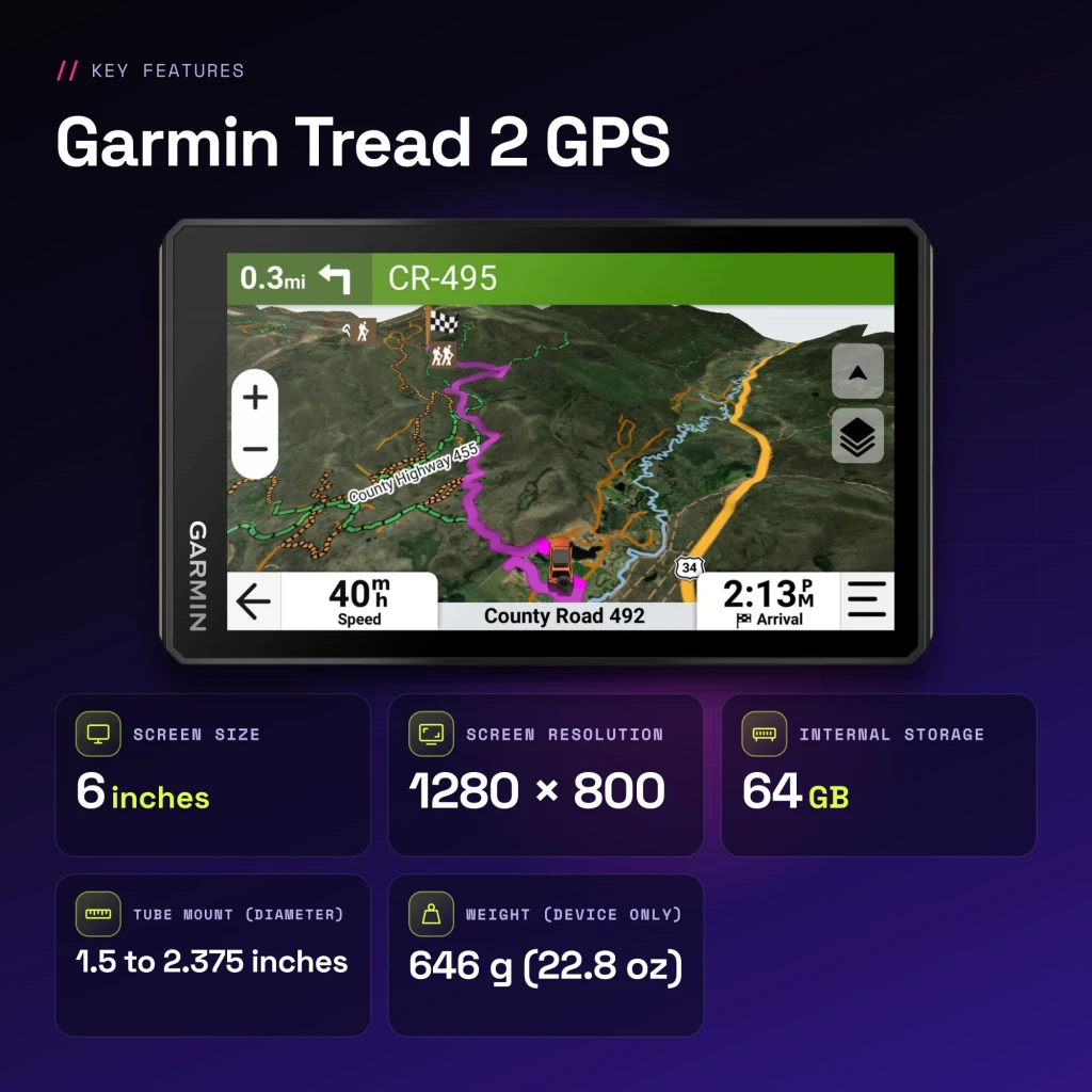 GARMIN Tread 2, GPS, EMEA 64 GB - características