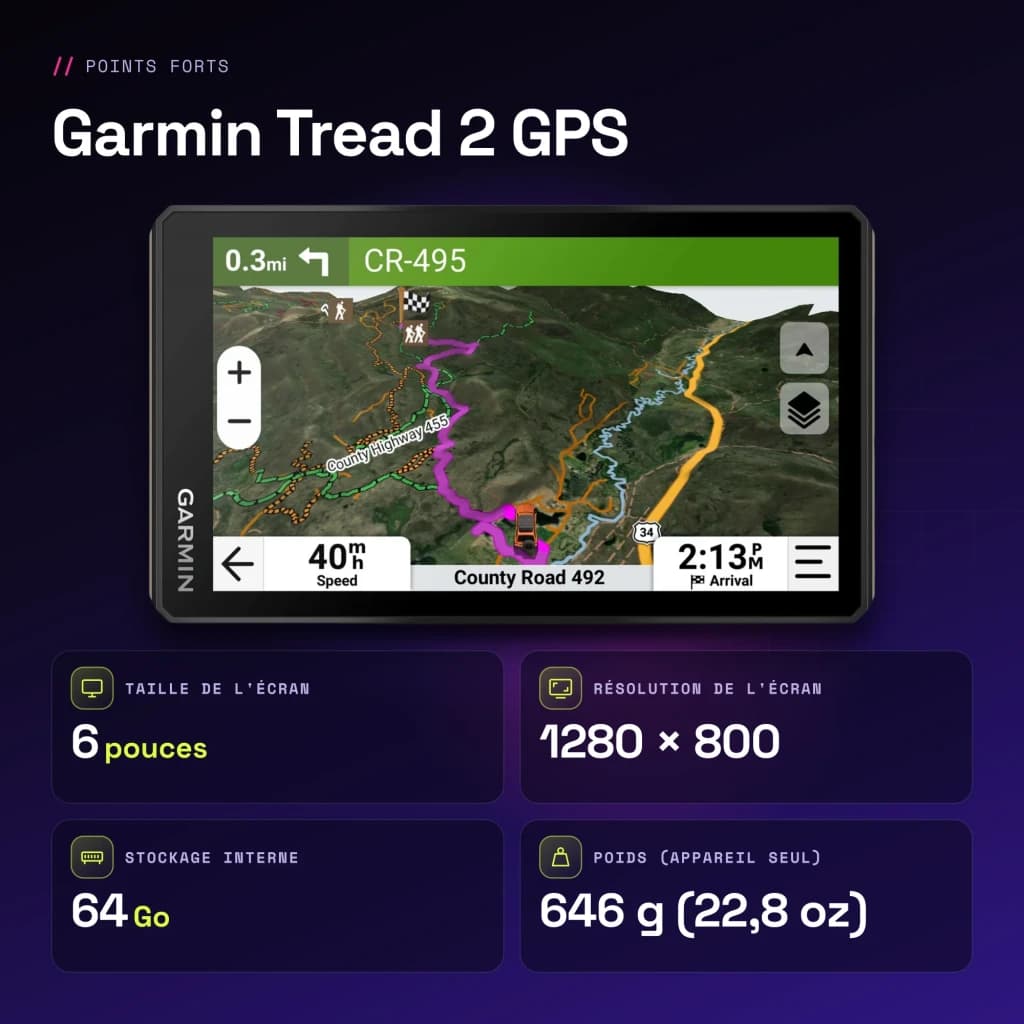 Navegador Garmin Tread 2 GPS - características