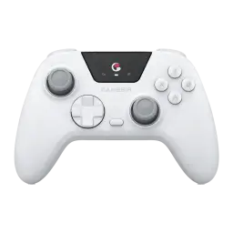 GameSir Super Nova 2 Blanco, vista frontal: mando blanco con panel central negro, joysticks grises y botones ABXY