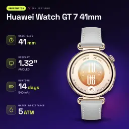 Huawei Watch GT 7 41mm Cinzento NFC Bateria 14 Dias Chamadas Bluetooth - características