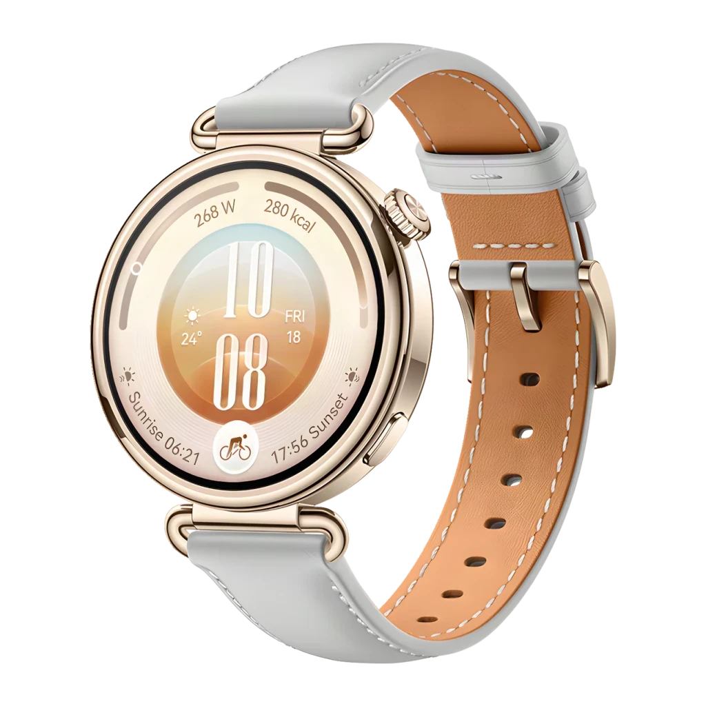 Huawei Watch GT 7 41mm Cinzento NFC Bateria 14 Dias Chamadas Bluetooth, frontal: caixa dourada com bracelete cinzenta