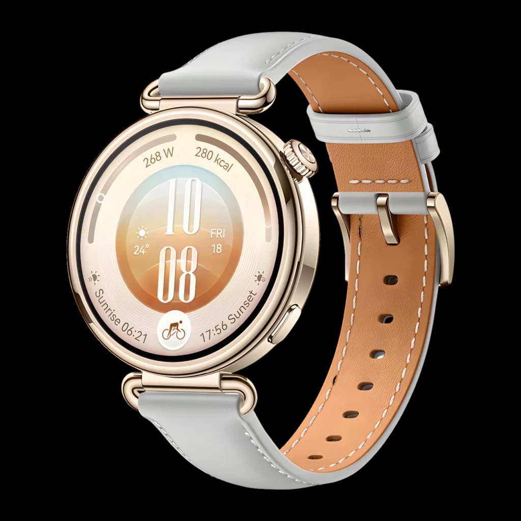 Huawei Watch GT 7 41mm Cinzento NFC Bateria 14 Dias Chamadas Bluetooth, frontal: caixa dourada com bracelete cinzenta