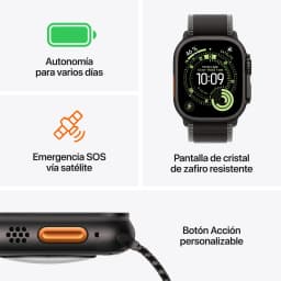 Apple Watch Ultra 3 GPS + Cellular 49 mm titanio natural - gPS de múltiples sistemas (GPS, GLONASS, Galileo, BeiDou