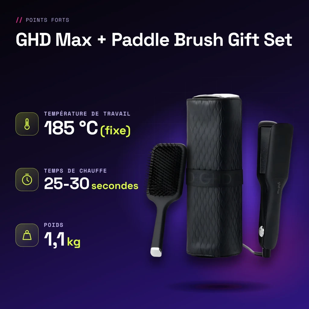 GHD Max + Paddle Brush Gift Set - características