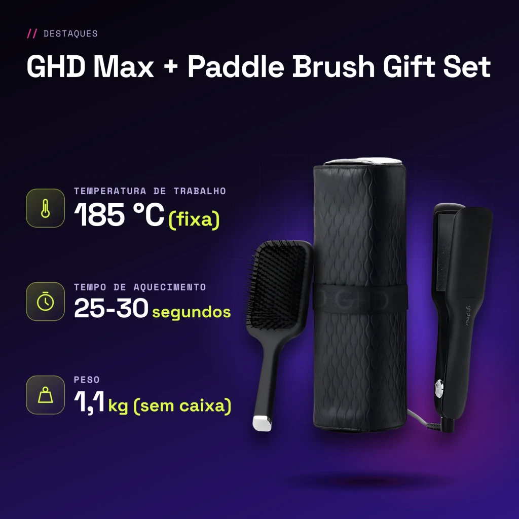 GHD Max + Paddle Brush Gift Set - características