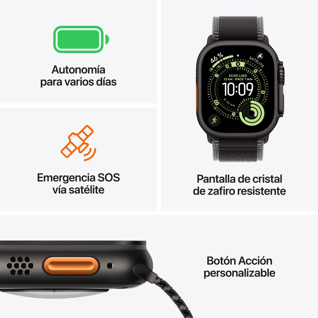 Apple Smartwatch Watch Ultra 3 49 mm 5G Negro 64gb - detalhe 3