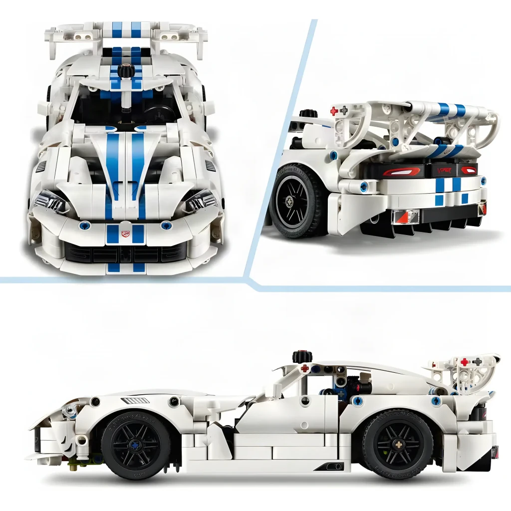 LEGO Technic 42234 Dodge Viper GTS-R blanco - el set incluye un código para desbloquear un diseño exclusivo en Forza