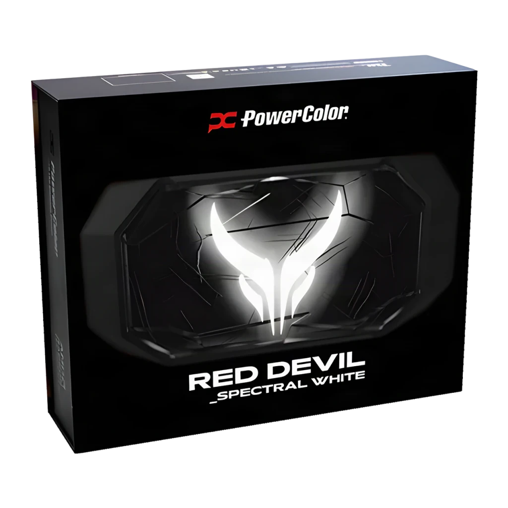 PowerColor Tarjeta Gráfica Radeon RX 9070 XT Red Devil 16 GB OC branco - detalhe