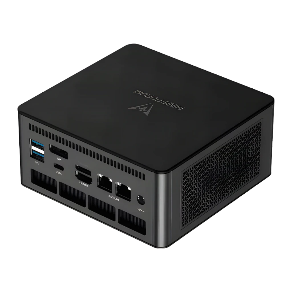 Minisforum Mini PC UM890 Pro Ryzen 9 8945HS Barebone - vue de face