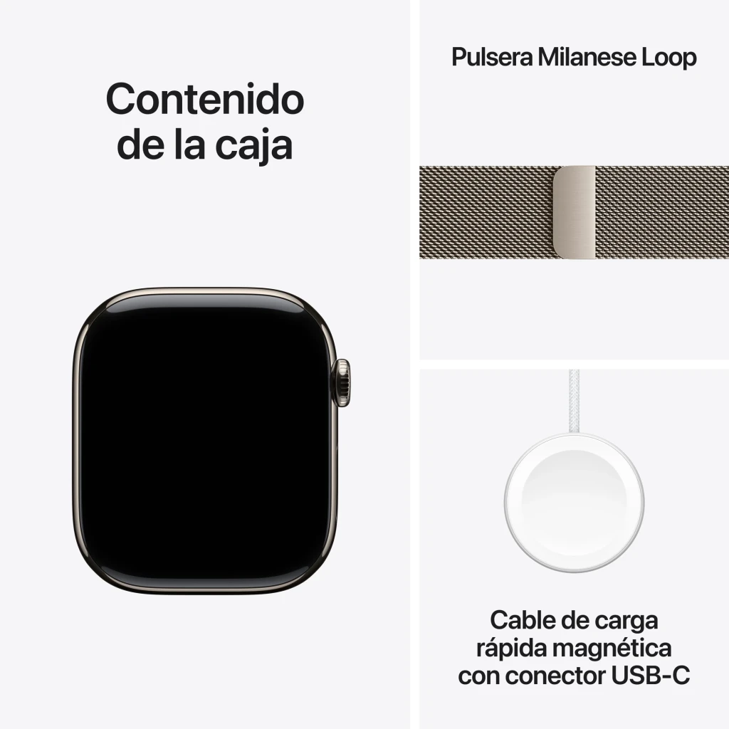 Apple Watch Series 11 GPS + Cellular 46 mm titanio natural - conectividad = GPS + Cellular 5G + LTE | funciona sin iPhone