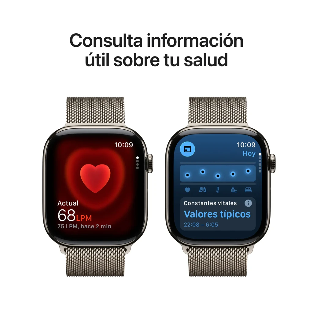 Apple Watch Series 11 GPS + Cellular 46 mm titanio natural - resistencia = 50 m al agua + IP6X al polvo + cristal de zafiro