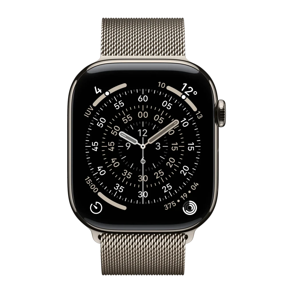 Apple Watch Series 11 GPS + Cellular 46 mm titanio natural - caja y material = Titanio, 46 mm, 43,1 g | el titanio es más