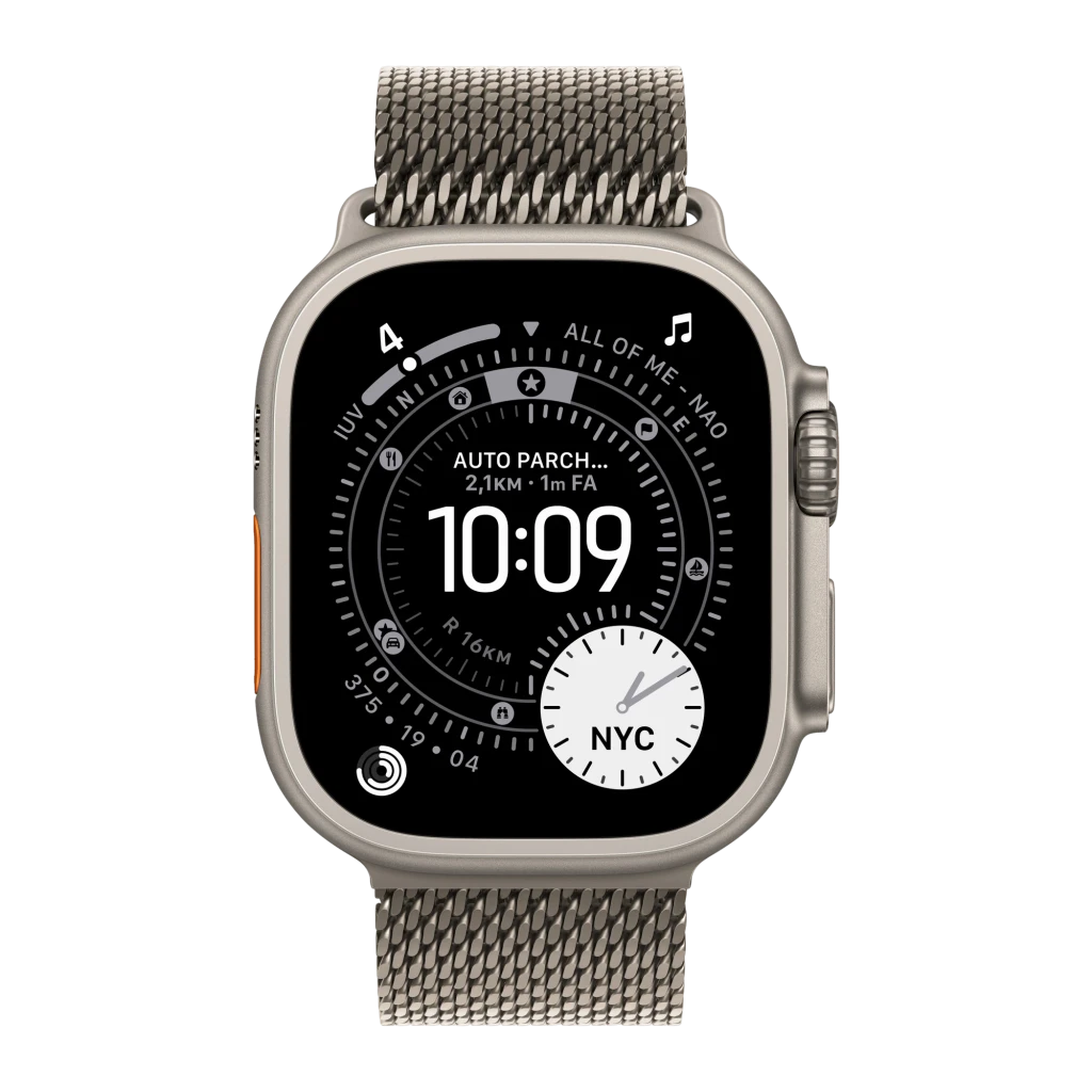 Apple Watch Ultra 3 GPS + Cellular 49 mm titanio natural - autonomía de batería = 72 h en modo de bajo consumo / 42 h en uso