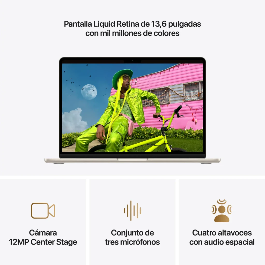 Apple Portátil MacBook Air 13 pulgadas M5 16+512 GB Blanco Estrella 16gb - detalhe 4