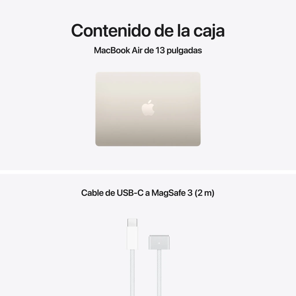 Apple Portátil MacBook Air 13 pulgadas M5 16+512 GB Blanco Estrella 16gb - detalhe 7