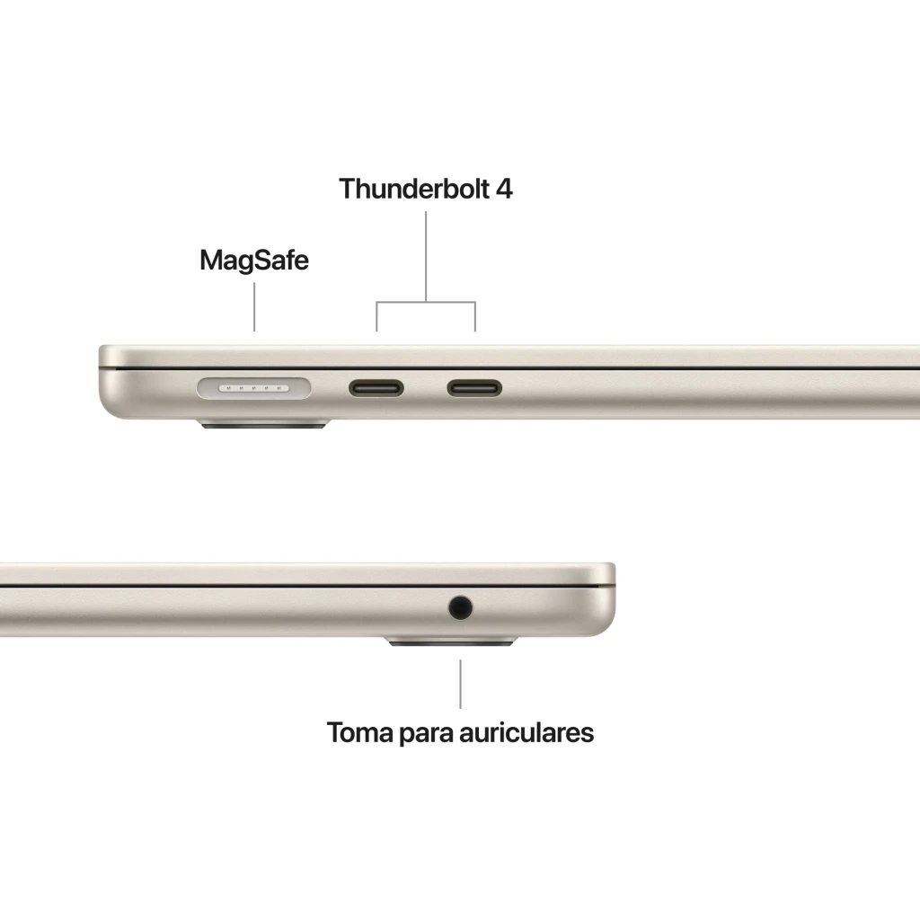 Apple Portátil MacBook Air 13 pulgadas M5 16+512 GB Blanco Estrella 16gb - detalhe 5