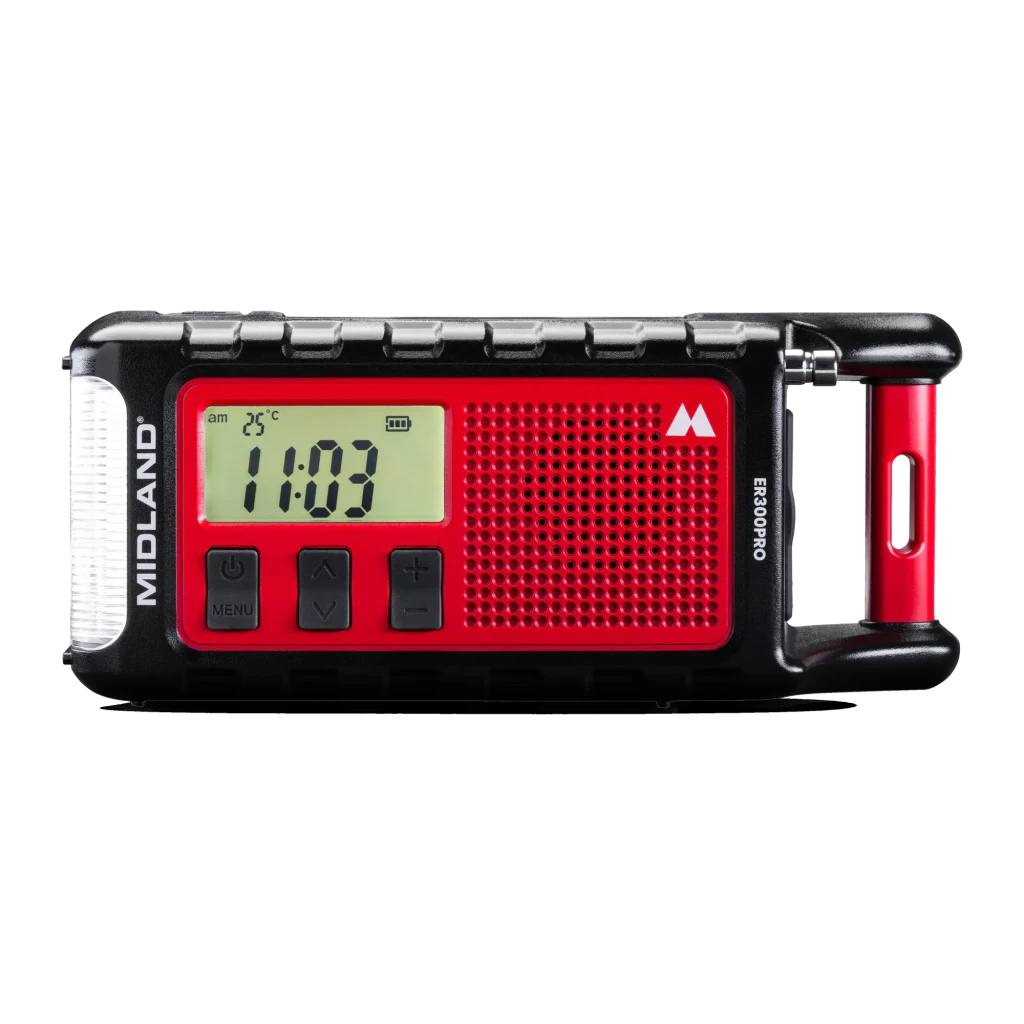 Radio de emergencia Midland ER300 Pro Litio 10000mAh FM Negro
