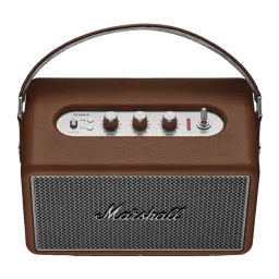 Coluna Bluetooth Marshall Kilburn III IP54 50W 50h Castanho, frente: grelha metálica, botões de volume graves agudos e pega