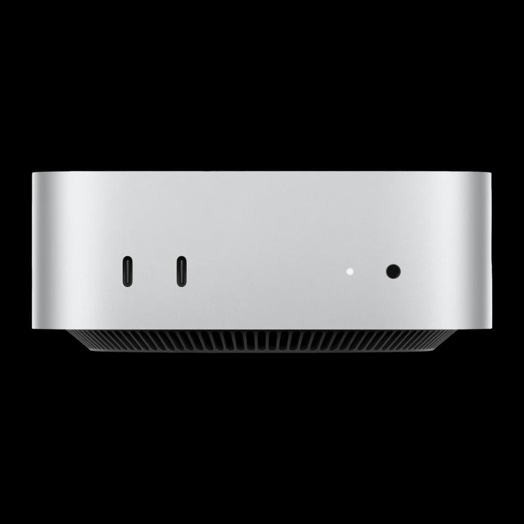 Apple Mac mini M6 24 Go/512 Go SSD Argent macOS, face avant: deux ports USB-C, LED d'état et jack casque sur châssis