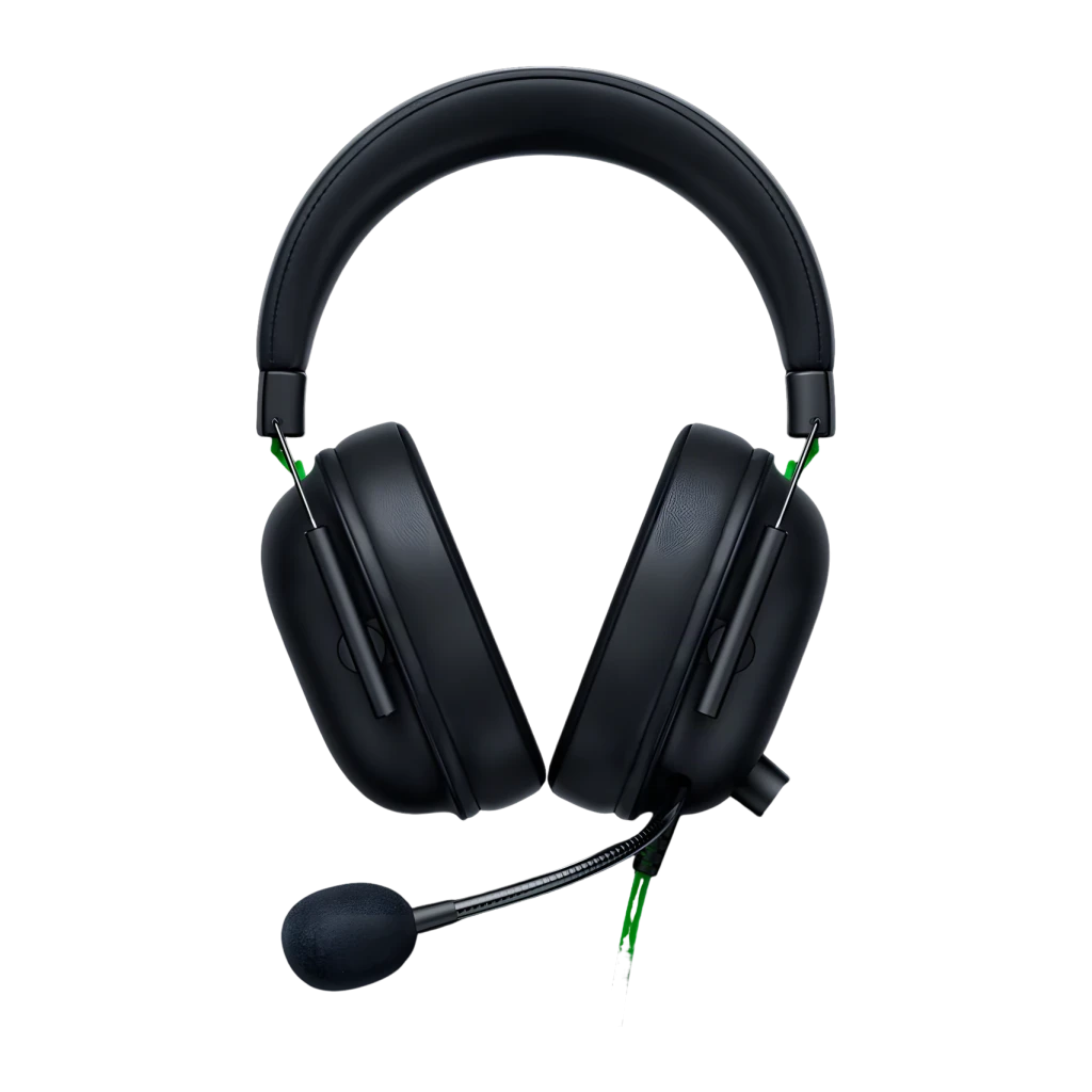 Auriculares Gaming Razer BlackShark V2 X Xbox con Micrófono Xbox/PC Negro, vista frontal: auriculares negros con detalles