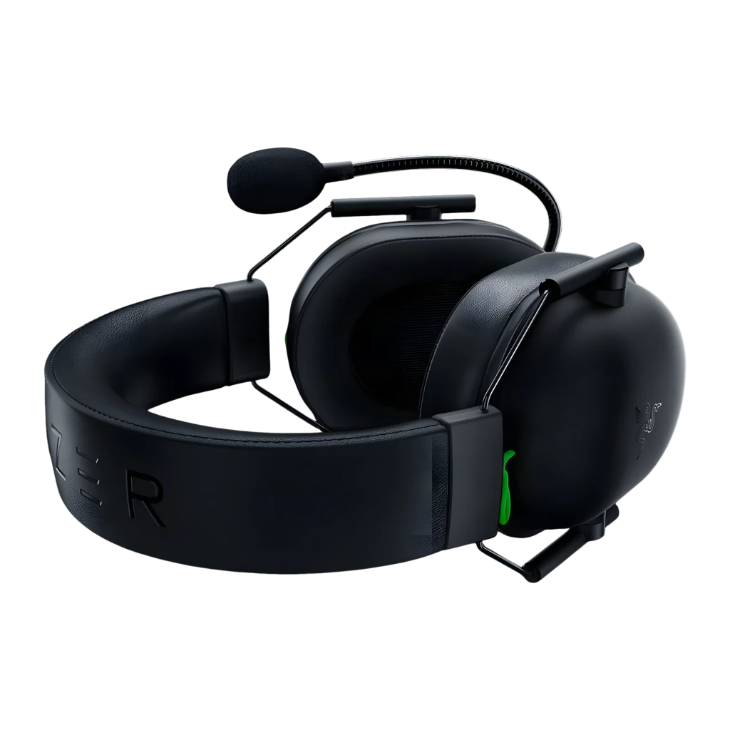 Auriculares Gaming Razer BlackShark V2 X Xbox con Micrófono Xbox/PC Negro, vista lateral: diadema con logo RAZER, micrófono