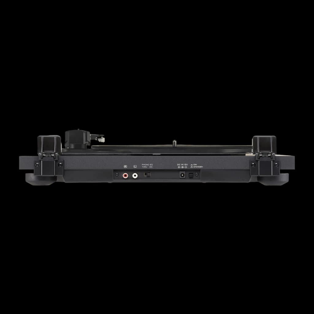 Gira-discos Audio-Technica 1,5W Bluetooth Preto TN-180BT, vista traseira: conectores RCA, interruptor phono EQ e entrada DC