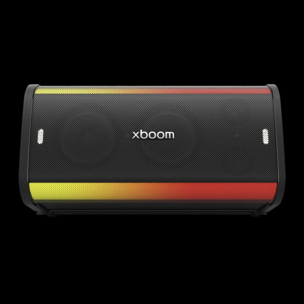 Enceinte portable LG XBOOM Stage 501 by will.i.am IPX4 220W 22h Bluetooth 5.4 Noir - grille noire avec barre LED