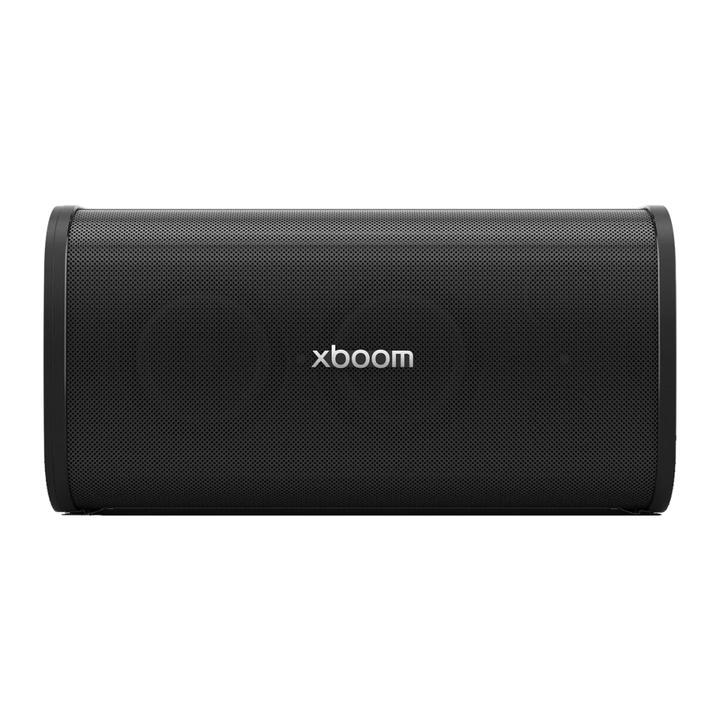 Enceinte portable LG XBOOM Stage 501 by will.i.am IPX4 220W 22h Bluetooth 5.4 Noir - grille noire avec logo xboom centré