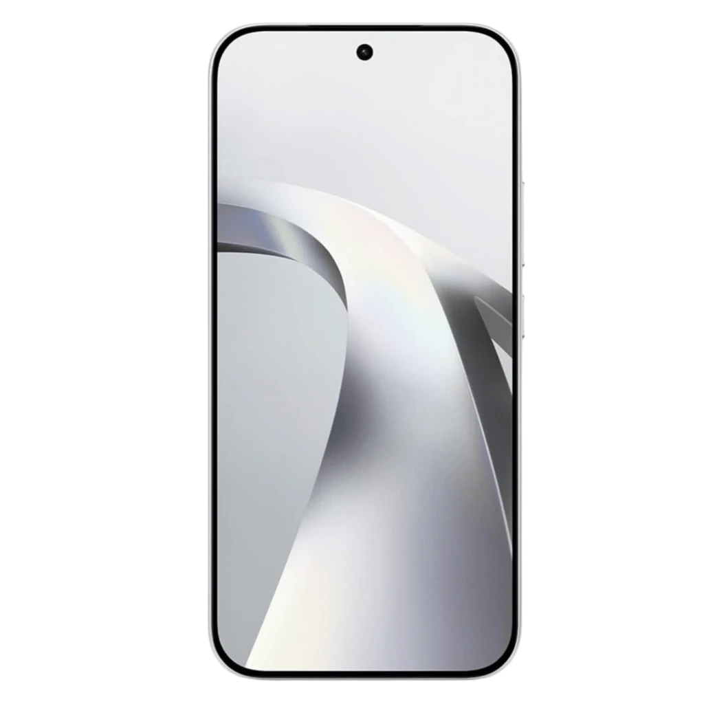 Xiaomi 17T 5G blanco con pantalla full frontal de borde fino y cámara frontal centrada; acabado metálico curvo y elegante, 512 GB y 12 GB RAM