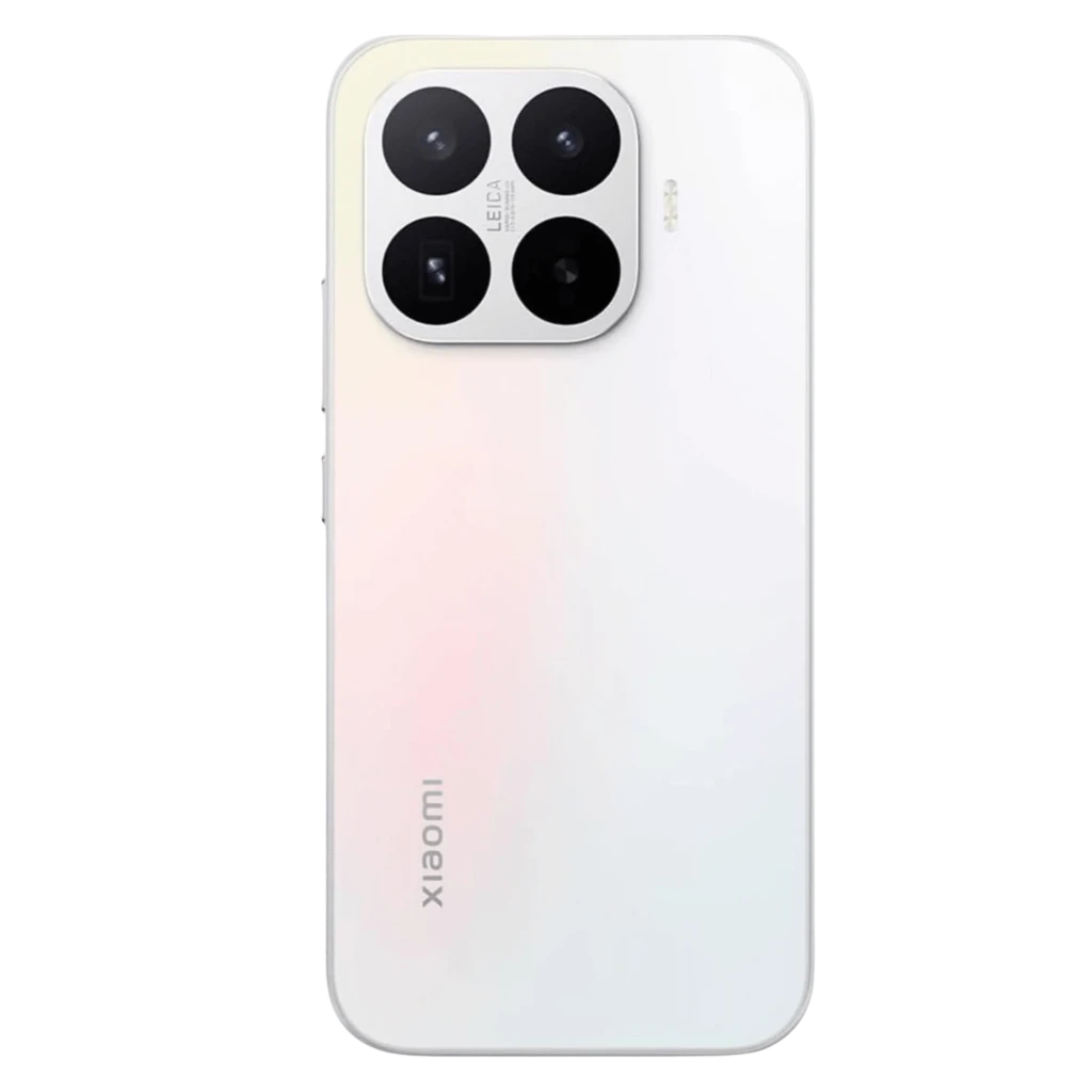 Xiaomi 17T 5G blanco con acabado perlado, módulo cuadrado Leica y cuatro lentes negras; teleobjetivo 50 MP con OIS, logo xiaomi en vertical