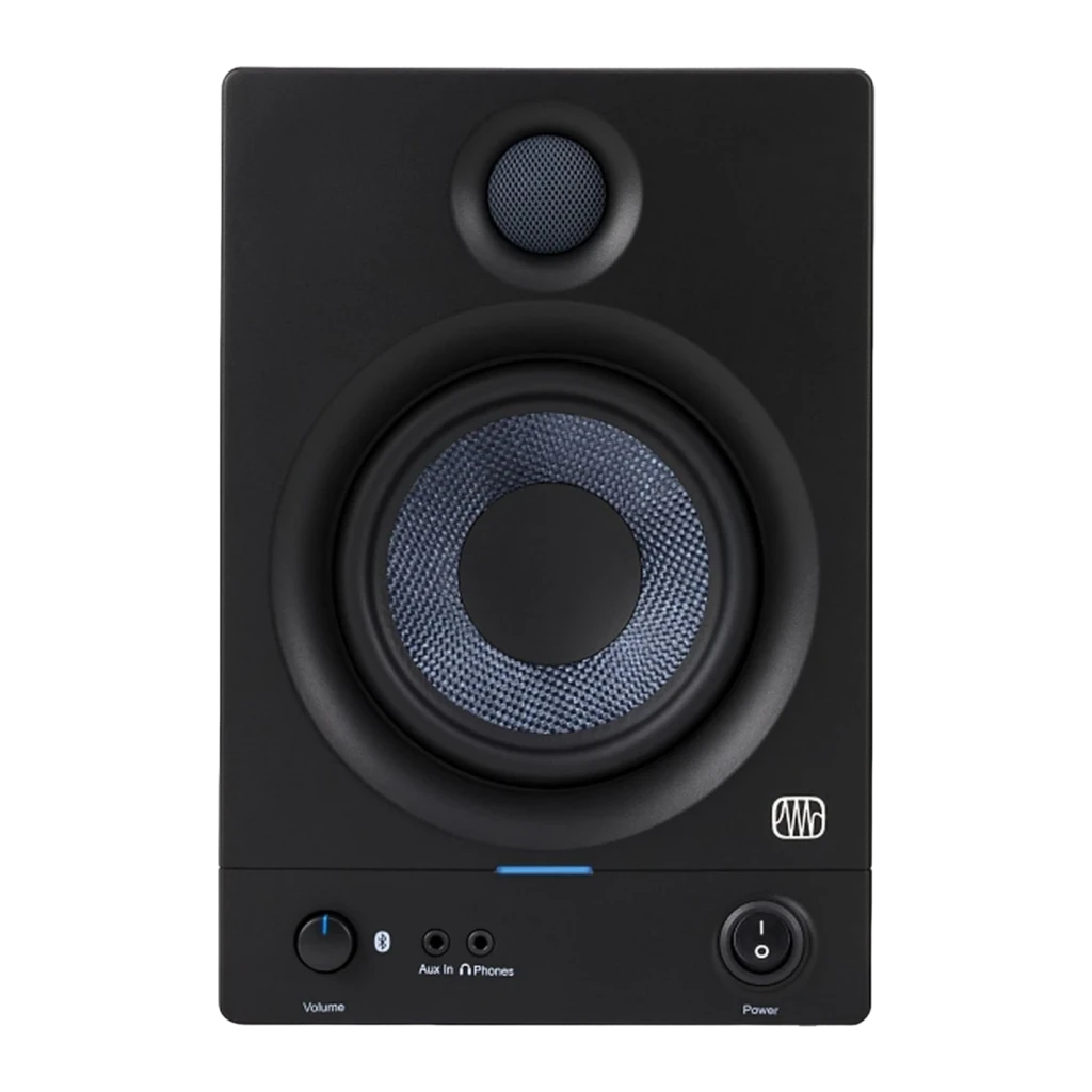 Monitores de Estudio PreSonus Eris 5BT 2nd Gen 50W Clase D Bluetooth 5.0 Negro, frontal: woofer, tweeter, logo PreSonus
