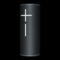 Altavoz portátil Ultimate Ears Boom 4 IP67 15h Bluetooth Negro, detalle: botones de volumen + y – en tela negra sobre fondo