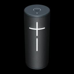 Altavoz portátil Ultimate Ears Boom 4 IP67 15h Bluetooth Negro, detalle: cruz blanca iluminada en rejilla cilíndrica y botón