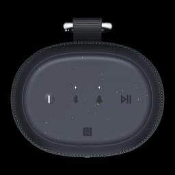 Enceinte portable Logitech Ultimate Ears Everboom IP67 20h Bluetooth Noir, détail: vue du dessus avec boutons marche