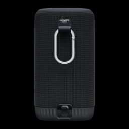 Enceinte portable Logitech Ultimate Ears Everboom IP67 20h Bluetooth Noir, vue arrière: mousqueton métallique et port USB-C