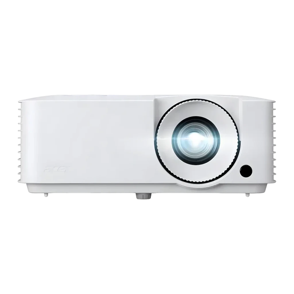 Proyector Acer Vero 1080p 5500 Lúmenes ANSI DLP Autoenfoque Blanco PL2535n, vista frontal: objetivo circular con luz
