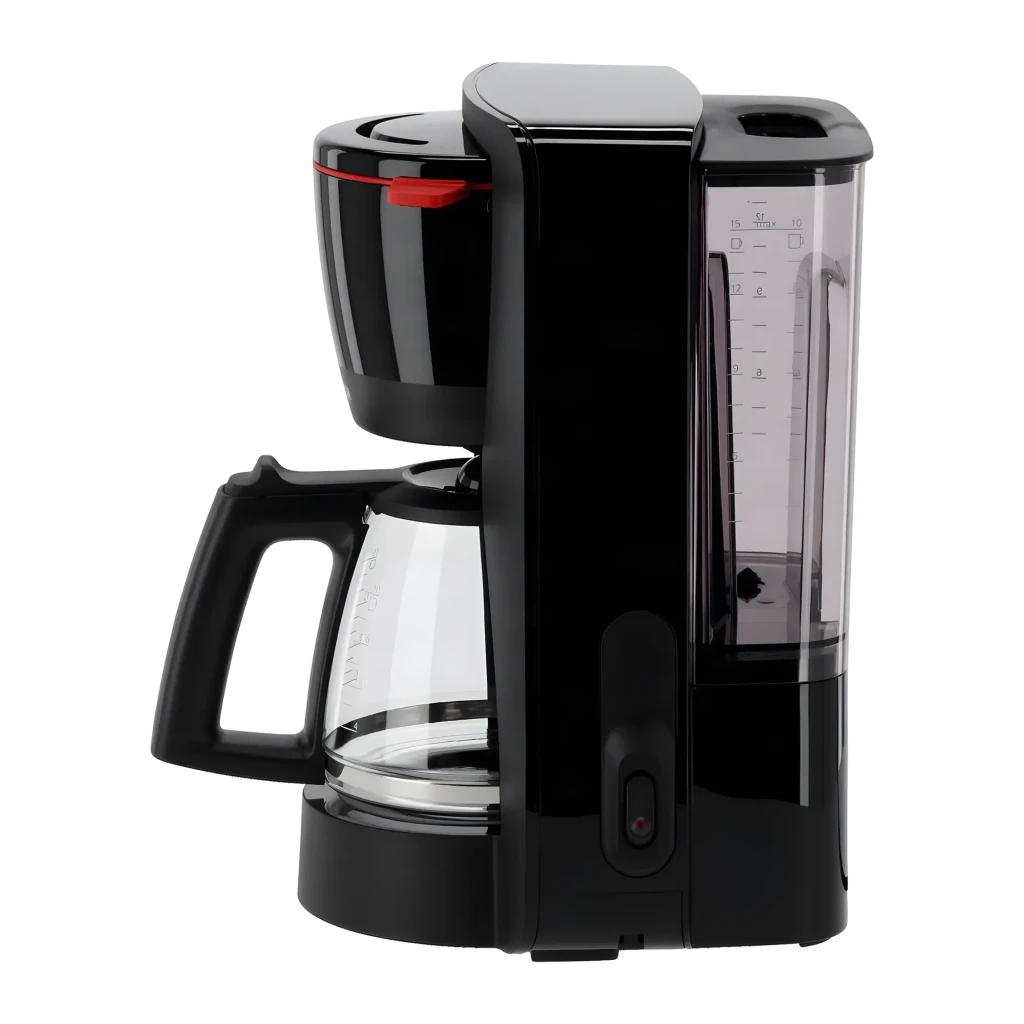 Cafetera de Goteo Bosch MyMoment TKA2M113 1,25L 1200W Negro, vista trasera: depósito de agua transparente con escala