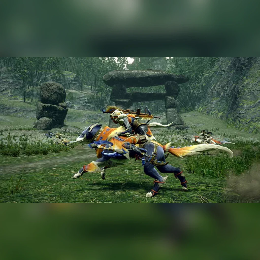 Videojogo Capcom Monster Hunter Rise Standard Nintendo Switch (Alemão, Inglês, Italiano), em uso: caçador montado