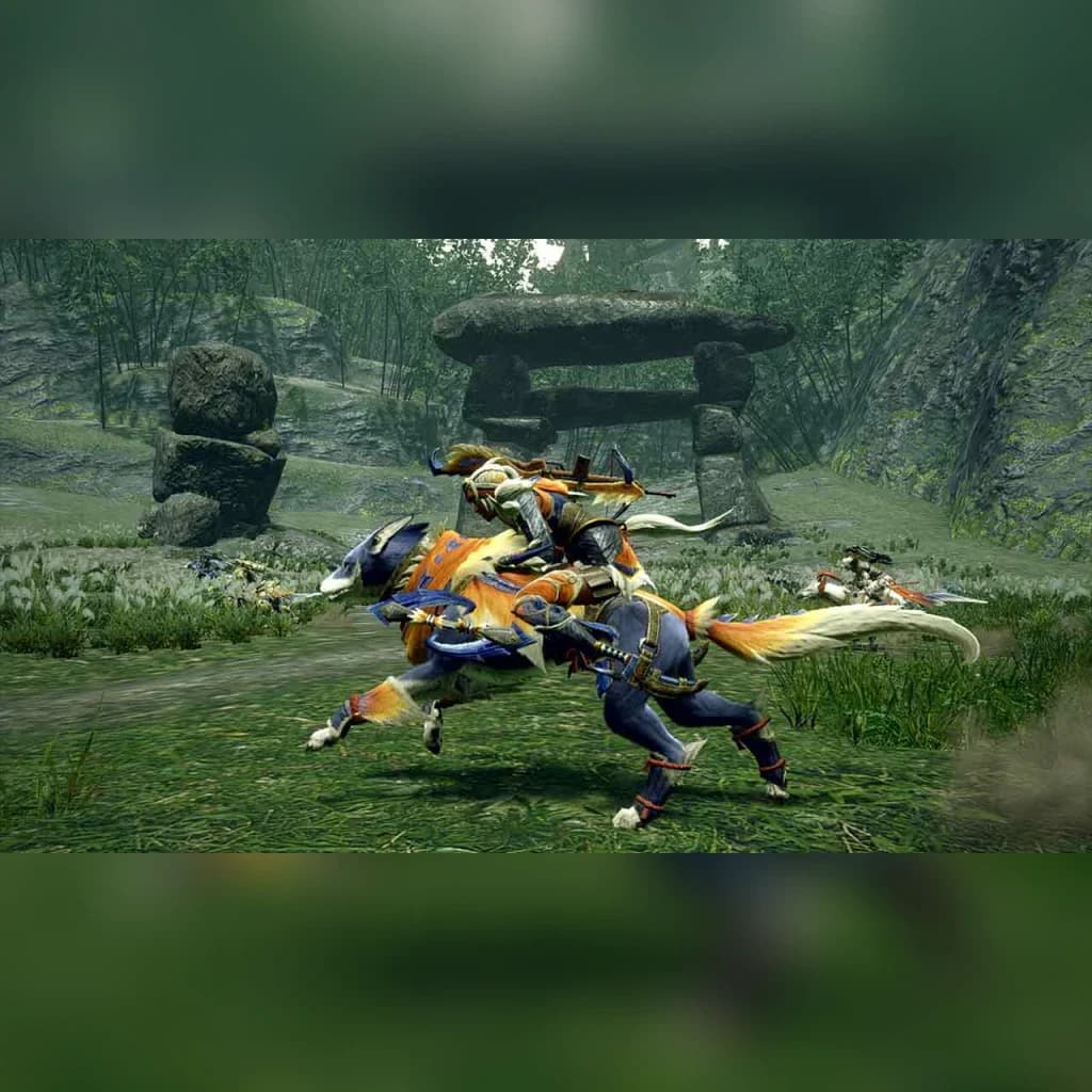 Videojogo Capcom Monster Hunter Rise Standard Nintendo Switch (Alemão, Inglês, Italiano), em uso: caçador montado