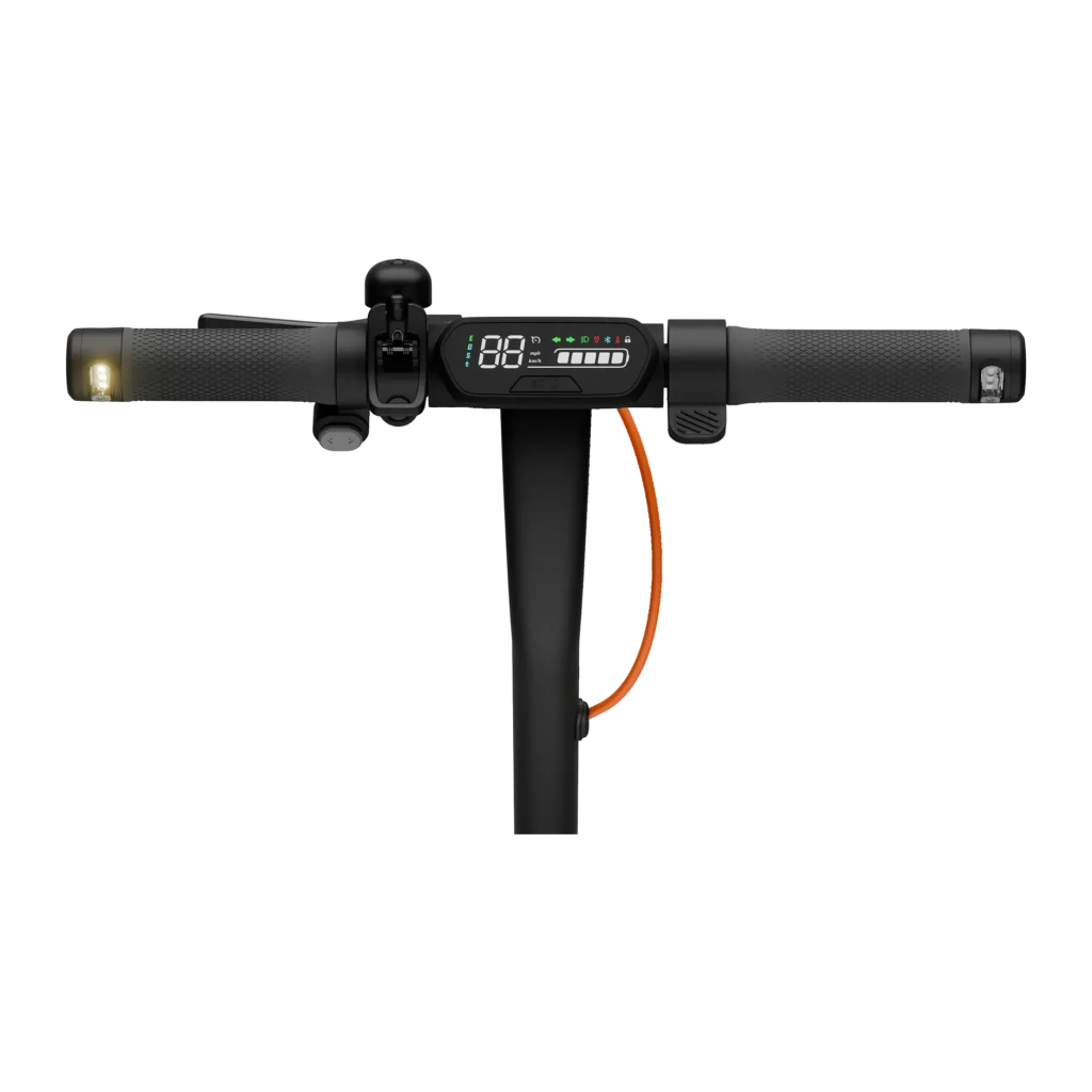 Trotinete Elétrica Ninebot by Segway KickScooter E2 Pro E Preto, detalhe: guidão frontal com ecrã LED de velocidade