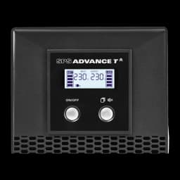 SAI UPS Salicru SPS 1500 ADV T Linha Interativa 1500VA Preto, detalhe: painel frontal com ecrã LCD 230V e botões ON/OFF