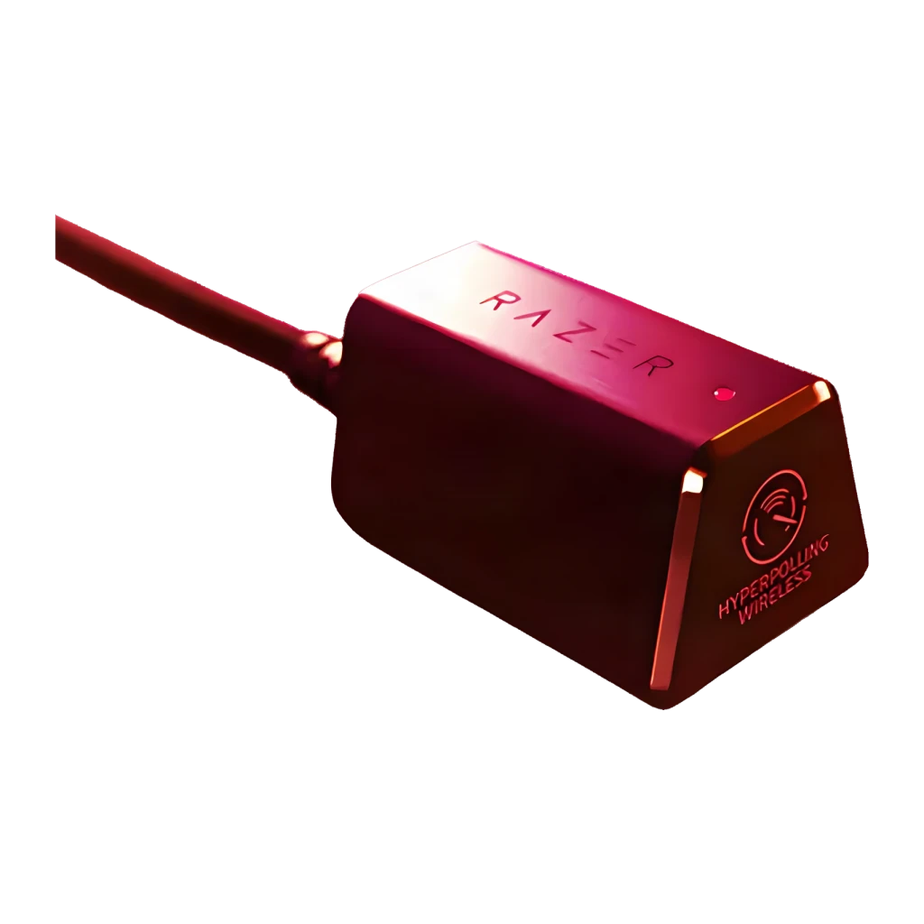 Ratón Gaming Razer Viper V3 Pro Sentinels Edition Inalámbrico 35000 DPI 54g Rojo, detalle: dongle HyperPolling Wireless rojo
