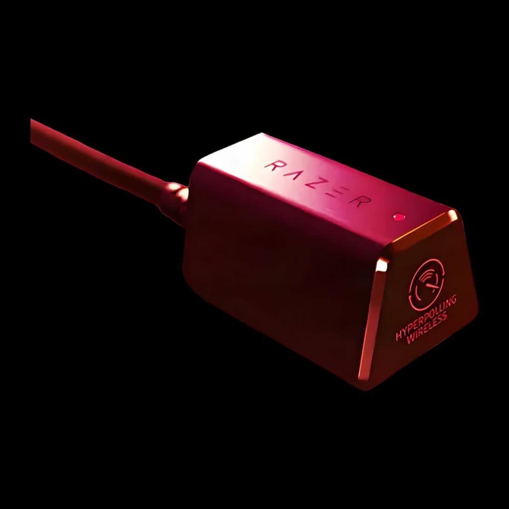 Ratón Gaming Razer Viper V3 Pro Sentinels Edition Inalámbrico 35000 DPI 54g Rojo, detalle: dongle HyperPolling Wireless rojo
