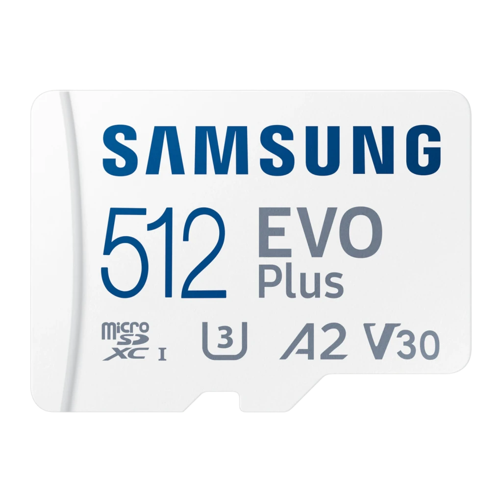 Tarjeta microSD Samsung EVO Plus microSDXC 512GB V30 U3 A2 Blanco