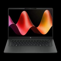 PC portable HP OmniBook 3 8 Go/256 Go 14 pouces 2K IPS Intel Core Ultra 5 225U FreeDOS Noir/Gris 14-ht0013nsx, détail avant