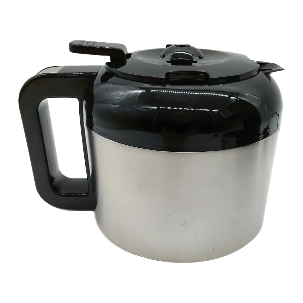 Cafetera de goteo Cecotec Coffee 66 Drop & Thermo Time 1,2L 10 tazas 950W Negro, detalle: jarra térmica con cuerpo de acero