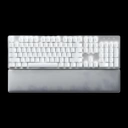 Teclado Razer Pro Type Ultra Inalámbrico Mecánico Razer Amarillo LED Blanco, vista frontal: teclas blancas retroiluminadas